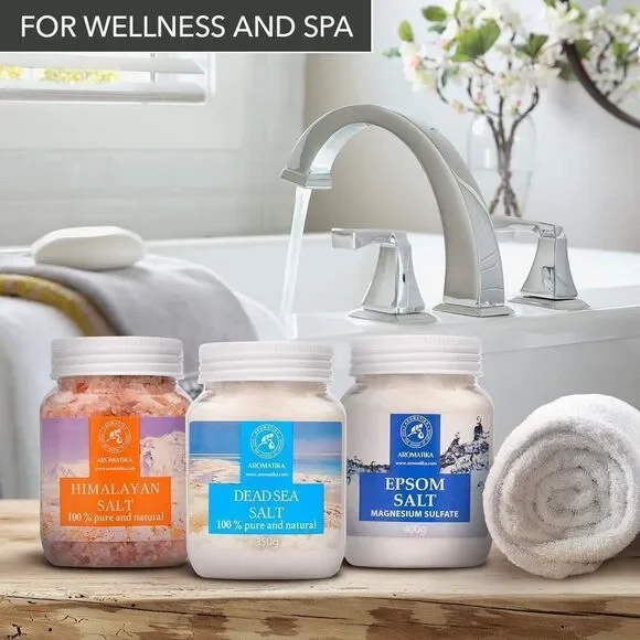 42 Oz Bath Salts - Epsom, Pink & Dead Sea Salt - 100% Pure & Natural - Sleep Ai